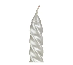 Online FEERIC LIGHTS AND CHRISTMAS Lot De 4 Bougies Batons Paillete Et Twiste Blanc H 25 Cm