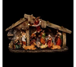 Flash Sale FEERIC LIGHTS AND CHRISTMAS Creche De Noël Lumineuse 11 Santons 3 Led