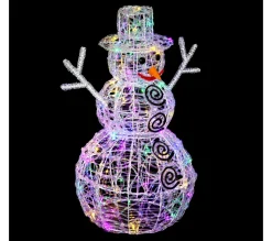 Shop FEERIC LIGHTS AND CHRISTMAS Bonhomme De Neige Lumineux Multicolore 60 Cm - Multicolore