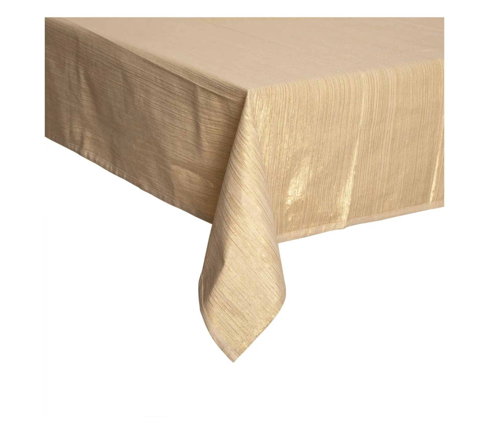Flash Sale FEERIC LIGHTS AND CHRISTMAS Nappe En Coton Imprime Lurex Dore 140 X 360 Cm