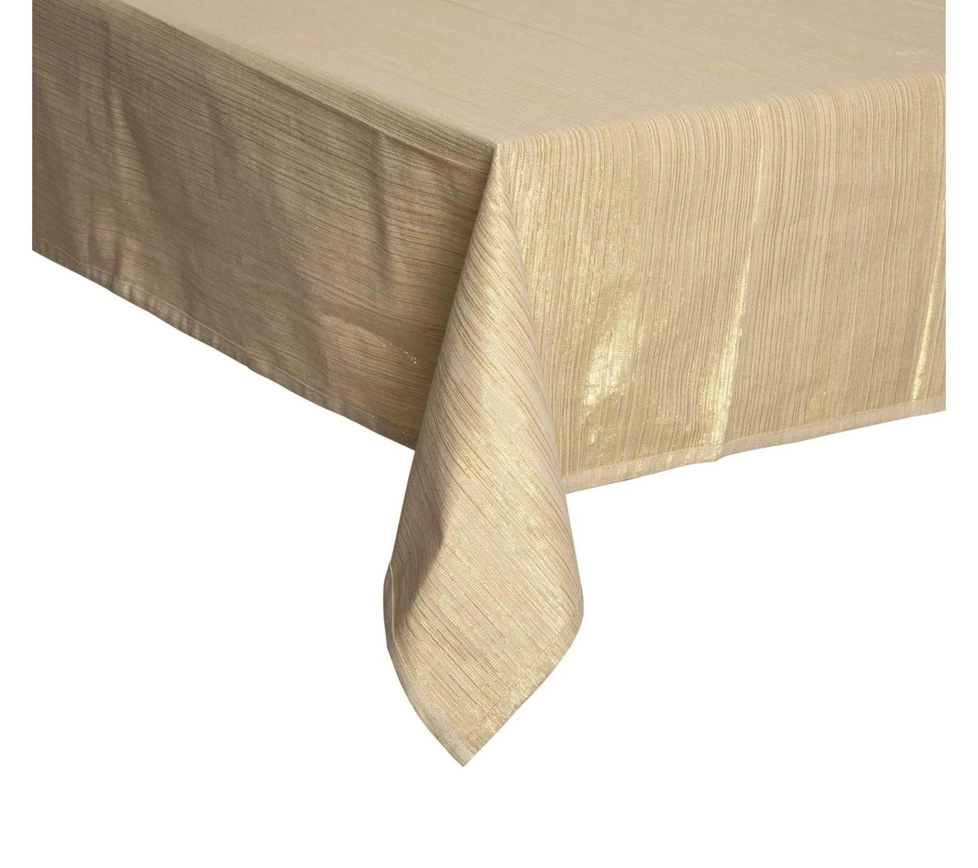 Flash Sale FEERIC LIGHTS AND CHRISTMAS Nappe En Coton Imprime Lurex Dore 140 X 360 Cm