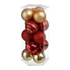 FEERIC LIGHTS AND CHRISTMAS Guirlande Et Boule De Sapin^ Déco De Sapin Lot De 15 Boules De Noël D 5 Cm - Rouge Et Champagne