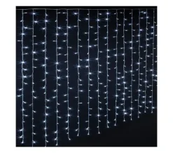FEERIC LIGHTS AND CHRISTMAS Guirlande Et Boule De Sapin^ Rideau Lumineux 800 Led Blanc Froid 40 Tombees Avec 8 Jeux De Lumiere