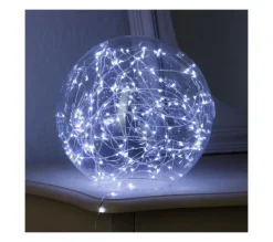 FEERIC LIGHTS AND CHRISTMAS Guirlande Et Boule De Sapin^ Guirlande Lumineuse Interieur 20 Microled Blanc Froid Sur 1.90 Metres