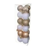 FEERIC LIGHTS AND CHRISTMAS Guirlande Et Boule De Sapin^ Déco De Sapin Lot De 18 Boules De Noël D 3 Cm - Or Et Blanc