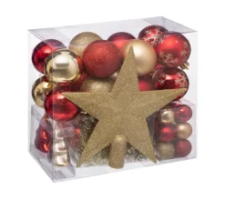 FEERIC LIGHTS AND CHRISTMAS Guirlande Et Boule De Sapin^ Déco De Sapin De Noël Kit 44 Pieces, Boule, Guirlande Et Cimier - Multicolore