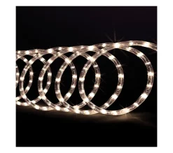 FEERIC LIGHTS AND CHRISTMAS Guirlande Et Boule De Sapin^ Guirlande Lumineuse Exterieur Tube 10 M 180 Led Blanc Chaud 8 Jeux De Lumiere