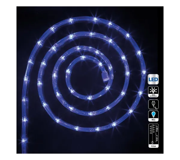 FEERIC LIGHTS AND CHRISTMAS Guirlande Et Boule De Sapin^ Guirlande Lumineuse Exterieur Tube 24 M 432 Led Bleu 8 Jeux De Lumiere