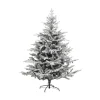 FEERIC LIGHTS AND CHRISTMAS Sapin Et Accessoire^ Sapin De Noël Artificiel Vert Floque Blanc Et Paillete Qualite Premium H 150 Cm