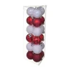 FEERIC LIGHTS AND CHRISTMAS Guirlande Et Boule De Sapin^ Déco De Sapin Lot De 18 Boules De Noël D 3 Cm - Blanc Et Rouge