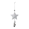FEERIC LIGHTS AND CHRISTMAS Guirlande Et Boule De Sapin^ Sujet De Noël A Suspendre Forme Embossee Avec Perles Et Grelots Suspendus D 7 Cm