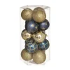 FEERIC LIGHTS AND CHRISTMAS Guirlande Et Boule De Sapin^ Déco De Sapin Lot De 15 Boules De Noël D 5 Cm - Or Et Bleu