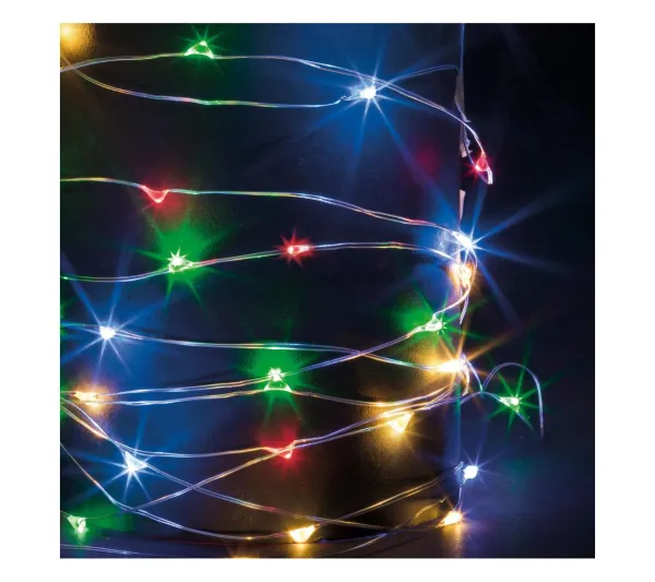 FEERIC LIGHTS AND CHRISTMAS Guirlande Et Boule De Sapin^ Guirlande Lumineuse Exterieur 30 M 300 Led Multicolore Lumiere Fixe