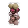 FEERIC LIGHTS AND CHRISTMAS Guirlande Et Boule De Sapin^ Déco De Sapin Lot De 15 Boules De Noël D 5 Cm - Rose Et Or