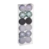FEERIC LIGHTS AND CHRISTMAS Guirlande Et Boule De Sapin^ Déco De Sapin Lot De 12 Boules De Noël D 4 Cm - Vert Et Argent