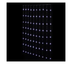FEERIC LIGHTS AND CHRISTMAS Guirlande Et Boule De Sapin^ Rideau De Fa Ade 20 Tombees 400 Led Blanc Froid Et 8 Jeux De Lumiere
