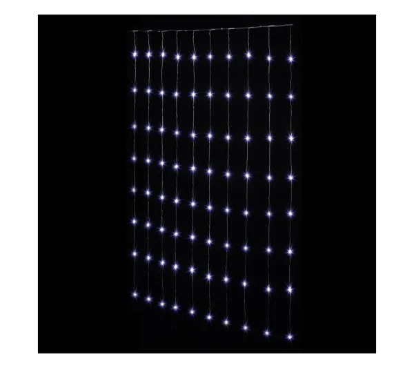 FEERIC LIGHTS AND CHRISTMAS Guirlande Et Boule De Sapin^ Rideau De Fa Ade 20 Tombees 400 Led Blanc Froid Et 8 Jeux De Lumiere