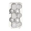 FEERIC LIGHTS AND CHRISTMAS Guirlande Et Boule De Sapin^ Déco De Sapin Lot De 15 Boules De Noël D 5 Cm - Blanc Et Argent