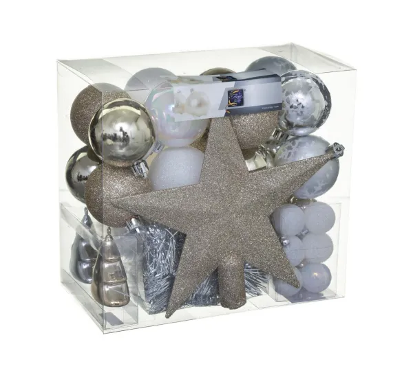 FEERIC LIGHTS AND CHRISTMAS Guirlande Et Boule De Sapin^ Déco De Sapin De Noël Kit 44 Pieces, Boule, Guirlande Et Cimier - Multicolore