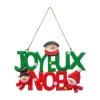 FEERIC LIGHTS AND CHRISTMAS Guirlande Et Boule De Sapin^ Déco Joyeux Noël Entoure De 3 Bonhommes De Neige H 10 Cm
