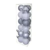 FEERIC LIGHTS AND CHRISTMAS Guirlande Et Boule De Sapin^ Déco De Sapin Lot De 18 Boules De Noël D 3 Cm - Argent Et Blanc