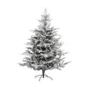 FEERIC LIGHTS AND CHRISTMAS Sapin Et Accessoire^ Sapin De Noël Artificiel Vert Floque Blanc Et Paillete Qualite Premium H 210 Cm