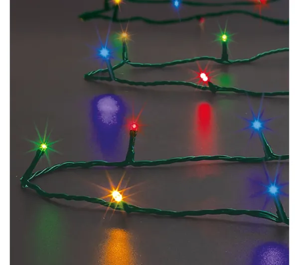 FEERIC LIGHTS AND CHRISTMAS Guirlande Et Boule De Sapin^ Guirlande Lumineuse Exterieur 50 Metres 500 Led Multicolore 8 Jeux De Lumiere