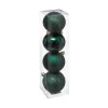 FEERIC LIGHTS AND CHRISTMAS Guirlande Et Boule De Sapin^ Déco De Sapin Lot De 4 Boules De Noël D 8 Cm - Vert Bouteille