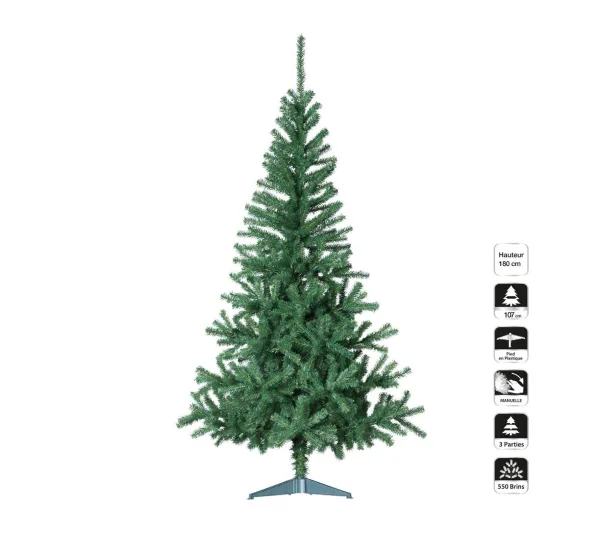 FEERIC LIGHTS AND CHRISTMAS Sapin Et Accessoire^ Sapin De Noël Artificiel Vert H 180 Cm