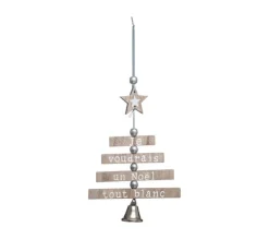FEERIC LIGHTS AND CHRISTMAS Guirlande Et Boule De Sapin^ Décoration Sapin De Noël En Bois Articule Sapin - Couleur Naturel