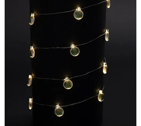 FEERIC LIGHTS AND CHRISTMAS Guirlande Et Boule De Sapin^ Guirlande De Noël Lumineuse Ampoule Xmas - L. 190 Cm - Sapin De Noël