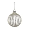FEERIC LIGHTS AND CHRISTMAS Guirlande Et Boule De Sapin^ Décoration De Sapin Boule De Noël En Verre Paillete Embosse D 6 Cm Sarah B.