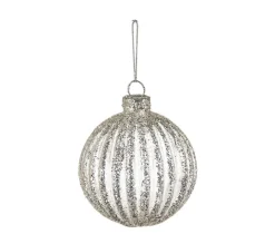 FEERIC LIGHTS AND CHRISTMAS Guirlande Et Boule De Sapin^ Décoration De Sapin Boule De Noël En Verre Paillete Embosse D 6 Cm Sarah B.