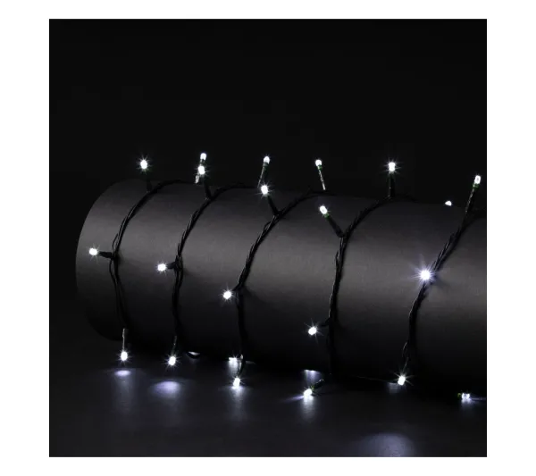 FEERIC LIGHTS AND CHRISTMAS Guirlande Et Boule De Sapin^ Guirlande Lumineuse Exterieur 19.5 M 280 Led Blanc Froid 8 Jeux De Lumiere