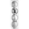 FEERIC LIGHTS AND CHRISTMAS Guirlande Et Boule De Sapin^ Kit Décoration Pour Sapin De Noël - 4 Pieces - Argent