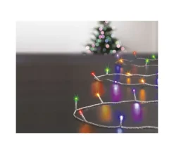 FEERIC LIGHTS AND CHRISTMAS Guirlande Et Boule De Sapin^ Guirlande Lumineuse Exterieur 50 Metres 500 Led Multicolore 8 Jeux De Lumiere