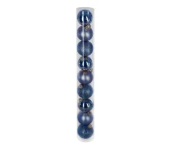 FEERIC LIGHTS AND CHRISTMAS Guirlande Et Boule De Sapin^ Déco De Sapin Lot De 9 Boules De Noël D 6 Cm - Bleu Nuit