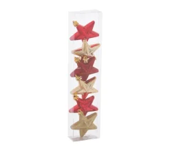 FEERIC LIGHTS AND CHRISTMAS Guirlande Et Boule De Sapin^ Déco De Sapin Lot De 6 Toiles D 6 Cm Rouge