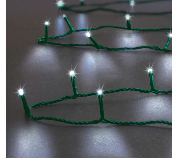 FEERIC LIGHTS AND CHRISTMAS Guirlande Et Boule De Sapin^ Guirlande Lumineuse Exterieur 30 M 300 Led Blanc Froid Et 8 Jeux De Lumiere