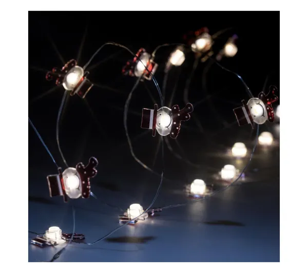 FEERIC LIGHTS AND CHRISTMAS Guirlande Et Boule De Sapin^ Guirlande Lumineuse Interieur 20 Personnages Avec Microled Sur 1.90 M