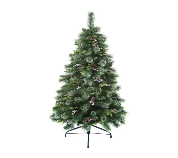 FEERIC LIGHTS AND CHRISTMAS Sapin Et Accessoire^ Sapin De Noël Artificiel Vert Pommes De Pin Et Baies Rouges H 150 Cm