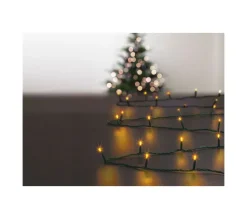 FEERIC LIGHTS AND CHRISTMAS Guirlande Et Boule De Sapin^ Guirlande Lumineuse D'Exterieur 80 Led Blanc Chaud Sur 8 Metres
