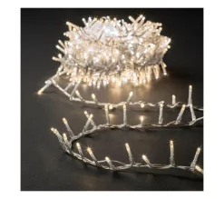 FEERIC LIGHTS AND CHRISTMAS Guirlande Et Boule De Sapin^ Guirlande Lumineuse Exterieur 25 M 1000 Led Blanc Chaud 8 Jeux De Lumiere