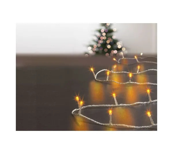FEERIC LIGHTS AND CHRISTMAS Guirlande Et Boule De Sapin^ Guirlande Lumineuse Exterieur 50 Metres 500 Led Blanc Chaud 8 Jeux De Lumiere