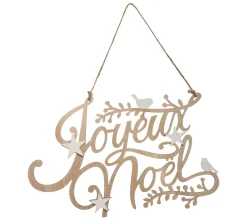 Fashion FEERIC LIGHTS AND CHRISTMAS Mot A Suspendre Joyeux Noël En Bois L 41 Cm