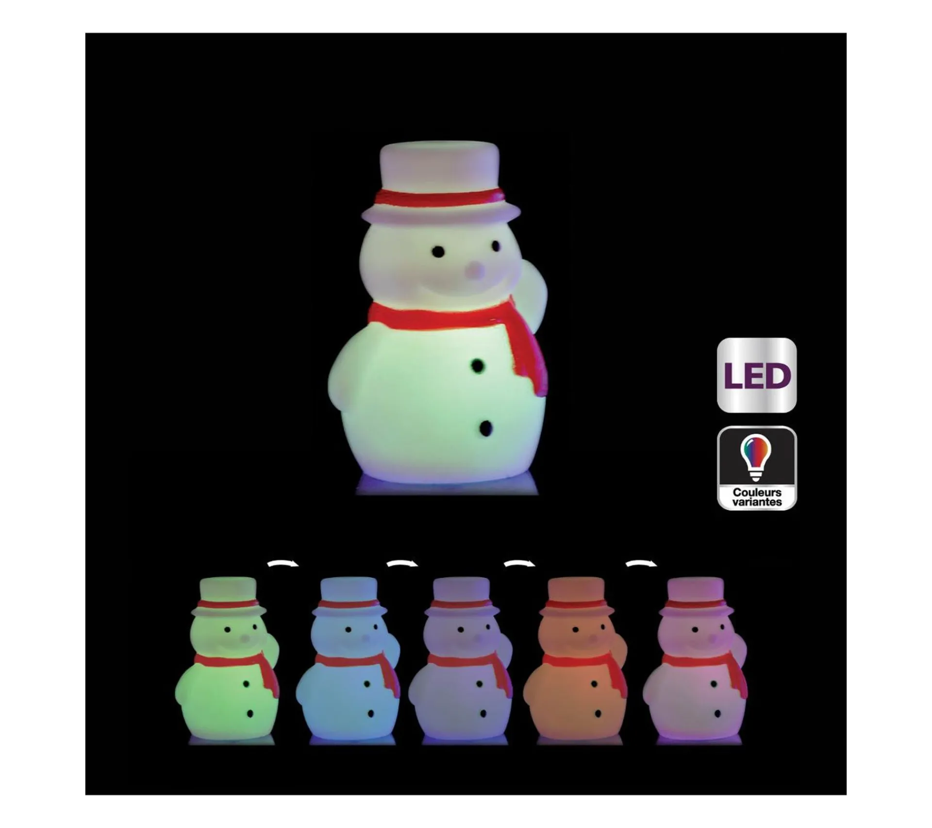 Clearance FEERIC LIGHTS AND CHRISTMAS Décoration De Noël Lumineuse Led A Variation De Couleur H 8.4 Cm