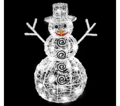 Flash Sale FEERIC LIGHTS AND CHRISTMAS Bonhomme De Neige Lumineux 96 Led - Blanc Froid