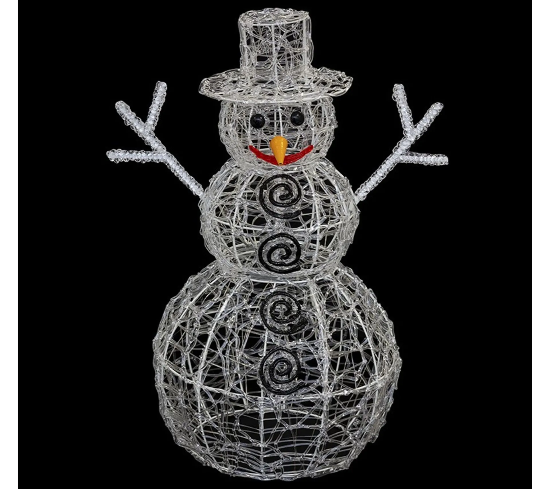 Flash Sale FEERIC LIGHTS AND CHRISTMAS Bonhomme De Neige Lumineux 96 Led - Blanc Froid