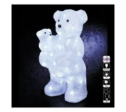 Cheap FEERIC LIGHTS AND CHRISTMAS Déco Lumineuse Maman Et Bebe Ours 56 Led Blanc Froid H 44 Cm
