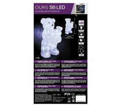 Cheap FEERIC LIGHTS AND CHRISTMAS Déco Lumineuse Maman Et Bebe Ours 56 Led Blanc Froid H 44 Cm
